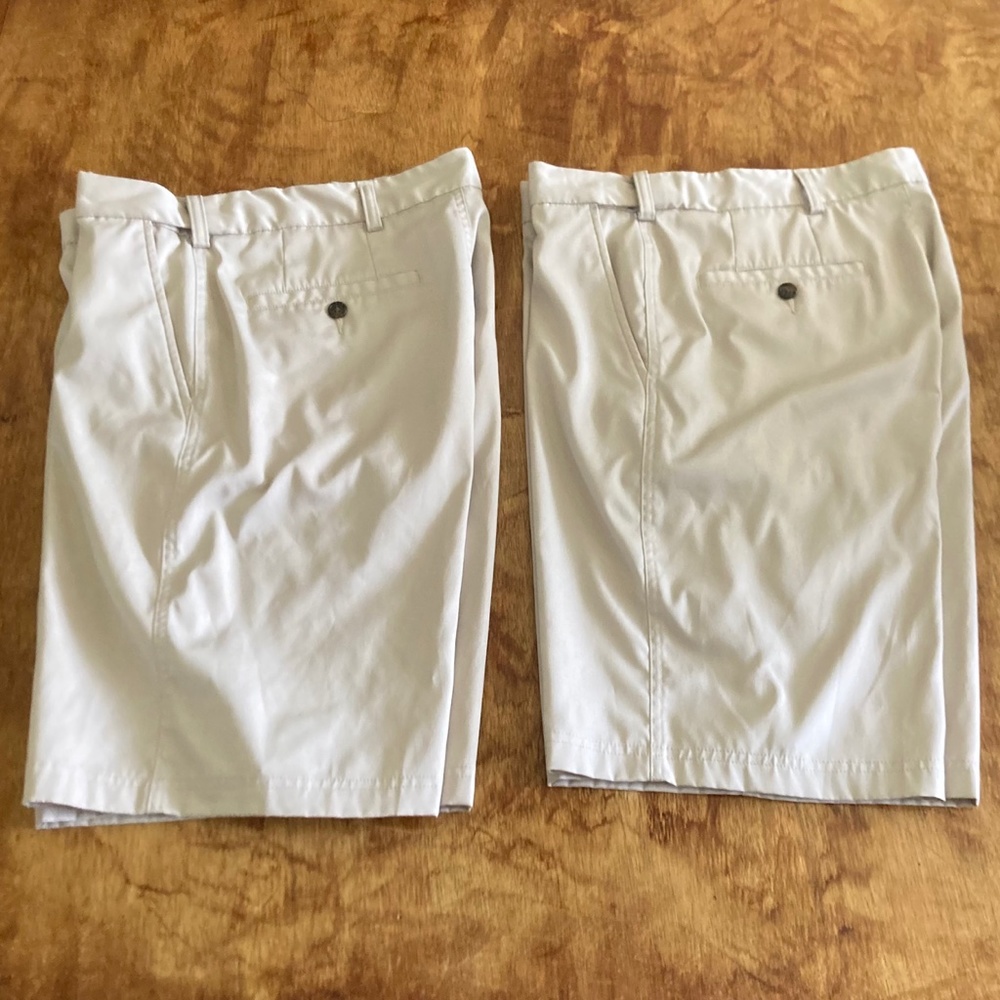 FREE SHIPPING - 2 Pair - Pebble Beach Dry-Luxe Performance Short Khaki - Size 34